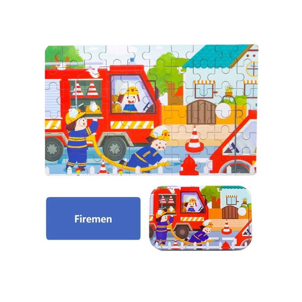 ECO-185.jpg Firemen Rescue Jigsaw Puzzle Board - Image 1