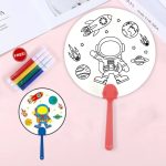 Space Colouring Hand Fan Kit