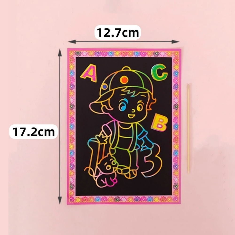 ECO-199.jpg Rainbow Scratch Art Drawing Sheet - Image 1