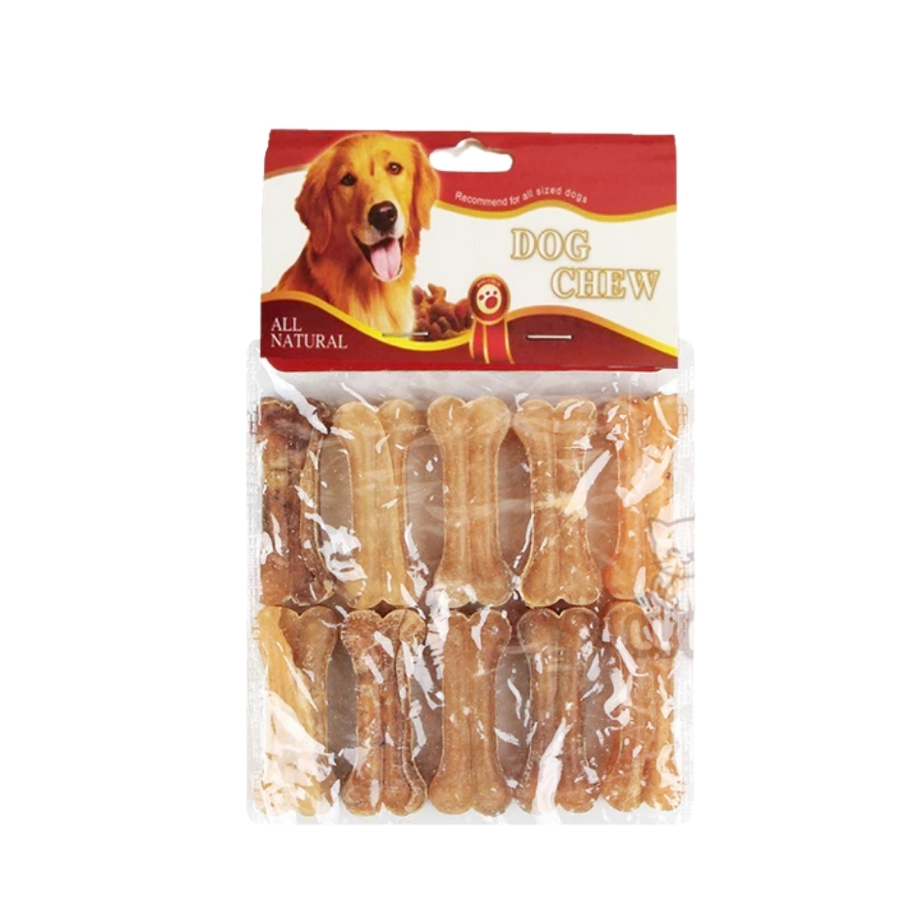 ECO-207.jpg Rawhide Dog Chew Bones 10 Pieces - Image 1